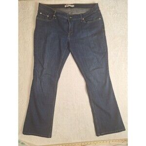 Levis 524 Jeans Women's Juniors Size 17 Bootcut Denim Blue Low Rise Dark Wash